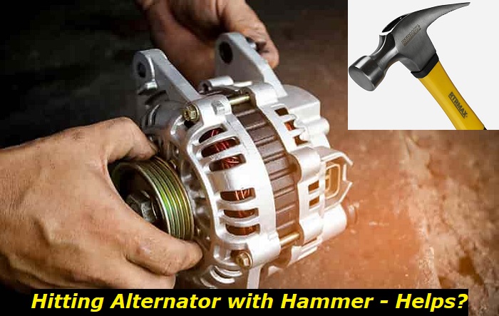 hitting alternator with hammer